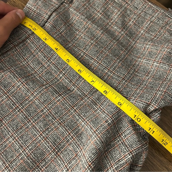 Wilfred Aritzia Trouser Pant Black Orange Plaid Wool Blend Women's Size 0 - Picture 8 of 11